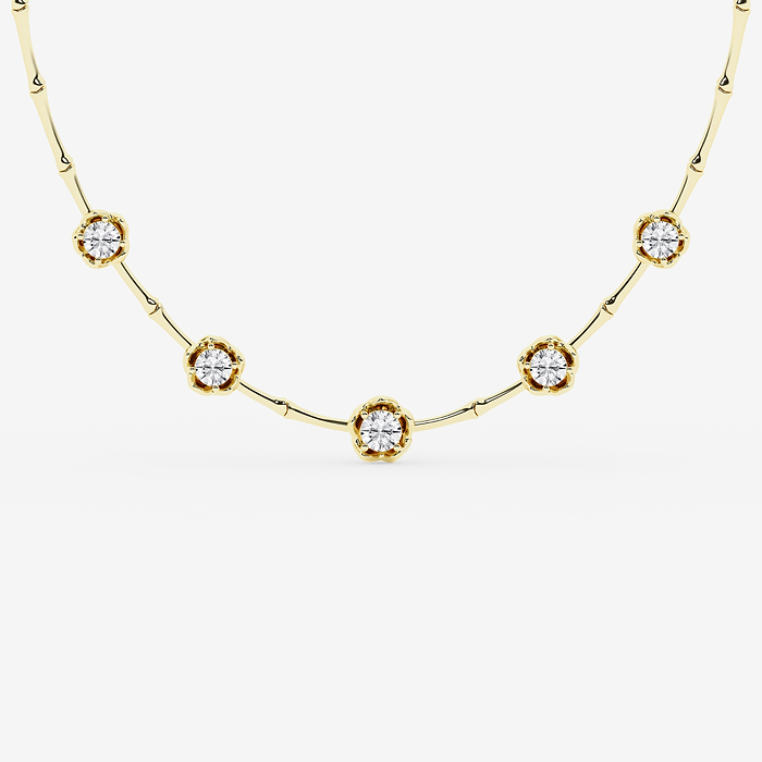 Design ID 9343 GB Custom 4 1/2 ctw Round Lab Grown Diamond Fashion Necklace